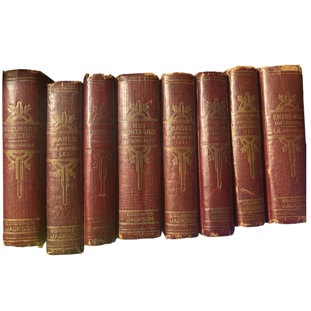 Collection 8 miniature Books Jackson collection‎ of Argentine classics Rare
